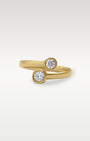 14k Yellow Gold Bezel Set Diamond Wrap Ring | Noah's Fine Jewelry Dallas, Texas
