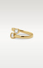 14k Yellow Gold Bezel Set Diamond Wrap Ring | Noah's Fine Jewelry Dallas, Texas