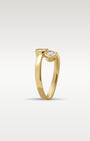 14k Yellow Gold Bezel Set Diamond Wrap Ring | Noah's Fine Jewelry Dallas, Texas