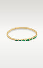 Emerald Diamond Flex Yellow Gold Bangle Bracelet | Noah's Fine Jewelry and Watches Dallas