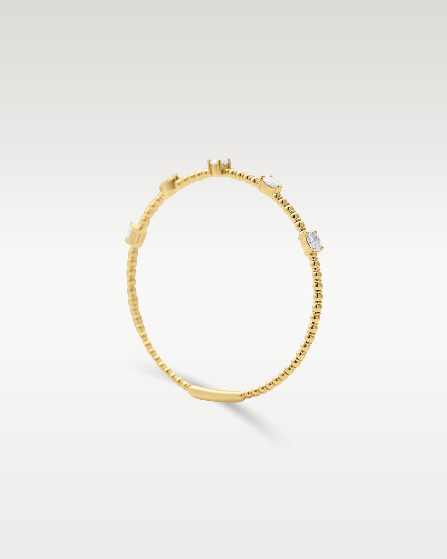 Women's 14k Gold Five-Station Diamond Flex Bangle | Noahs Fine Watches & Jewelry