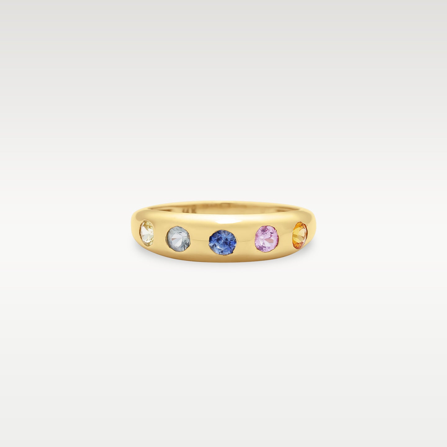 14k Gold Five Stone Rainbow Gemstone Ring | Noah's Fine Watches & Jewelry TX