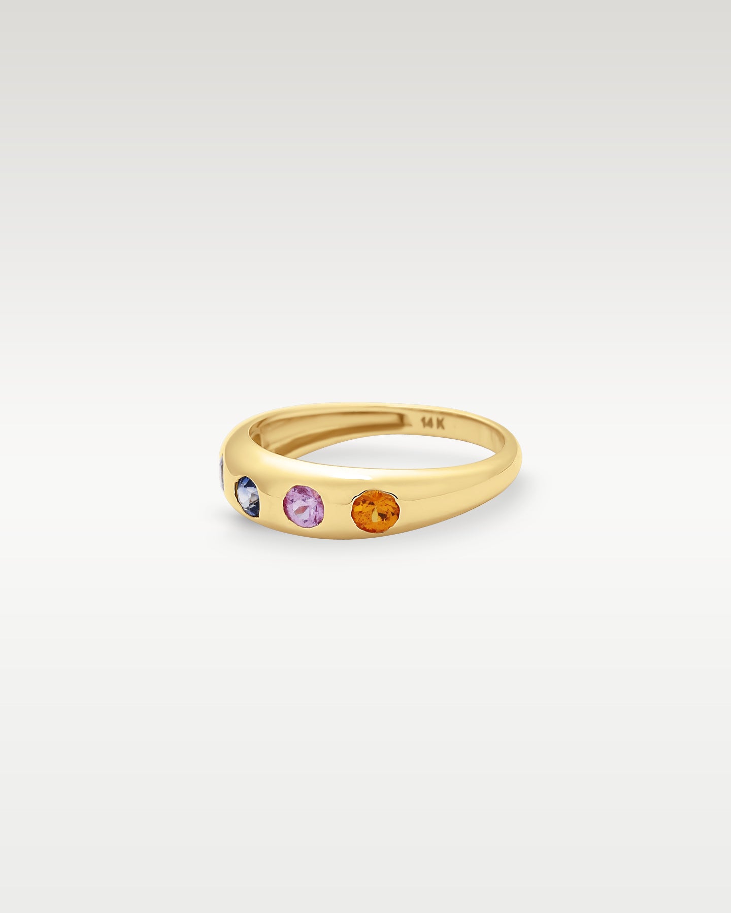 14k Gold Five Stone Rainbow Gemstone Ring | Noah's Fine Watches & Jewelry TX