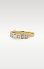 14k Yellow Gold Half Eternity Baguette Diamond Ring | Noah's Fine Jewelry Dallas, Texas