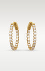Gold Inside Out Diamond Hoop Earrings 2.50ct | Noahs Fine Jewelry & Watches