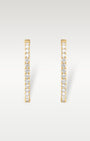 Yellow Gold Inside Out 2ct Diamond Hoop Earrings | Noah's Fine Jewelry Dallas