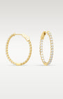 14K Gold Inside Out Eternity Diamond Hoops | Noah's Fine Watches and Jewelry