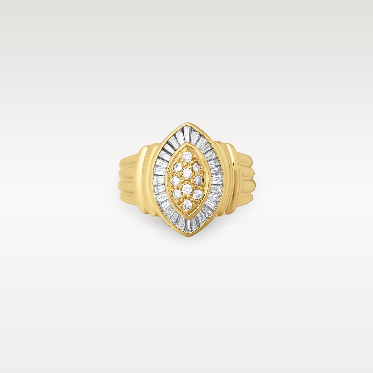 18k Gold Marquise Frame Mixed-Cut Diamond Ring | Noahs Fine Jewelry & Watches TX