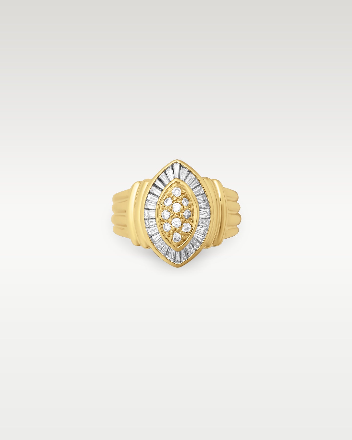 18k Gold Marquise Frame Mixed-Cut Diamond Ring | Noahs Fine Jewelry & Watches TX
