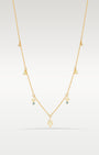 14k Yellow Gold Opal & Topaz Fringe Necklace | Noah's Fine Jewelry Dallas, TX