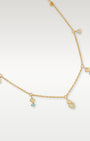 14k Yellow Gold Opal & Topaz Fringe Necklace | Noah's Fine Jewelry Dallas, TX