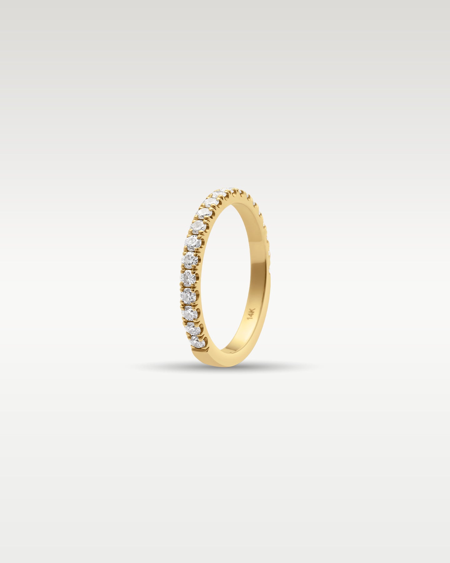 14k Yellow Gold Pavé Diamond Band | Noah's Fine Jewelry Texas