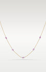 18k Pink Sapphire & Diamond Station Necklace | Noah's Fine Jewelry & Watches