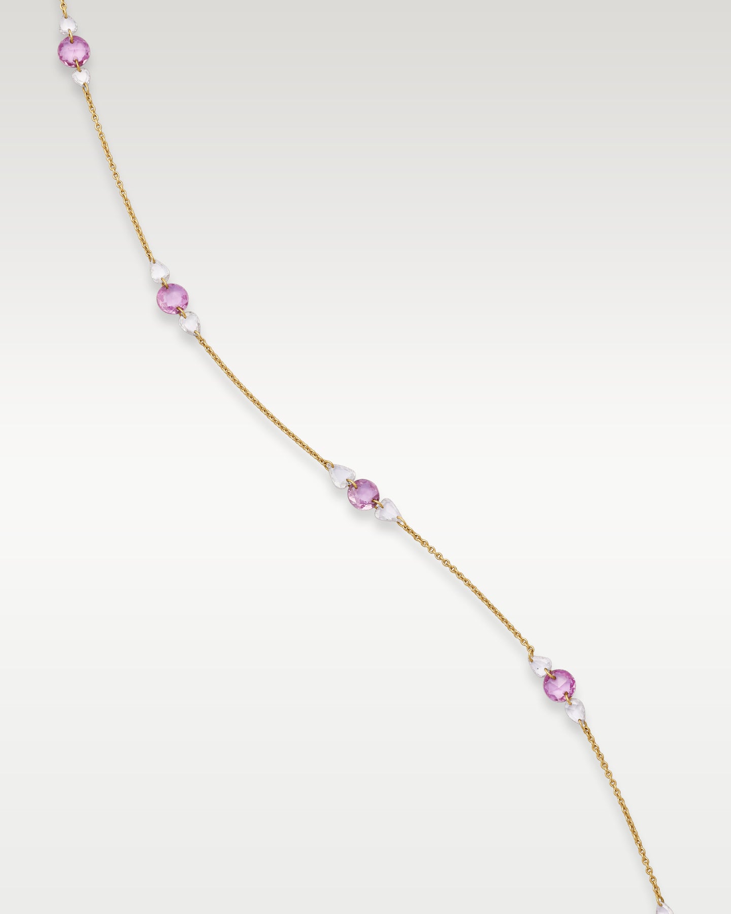 18k Pink Sapphire & Diamond Station Necklace | Noah's Fine Jewelry & Watches