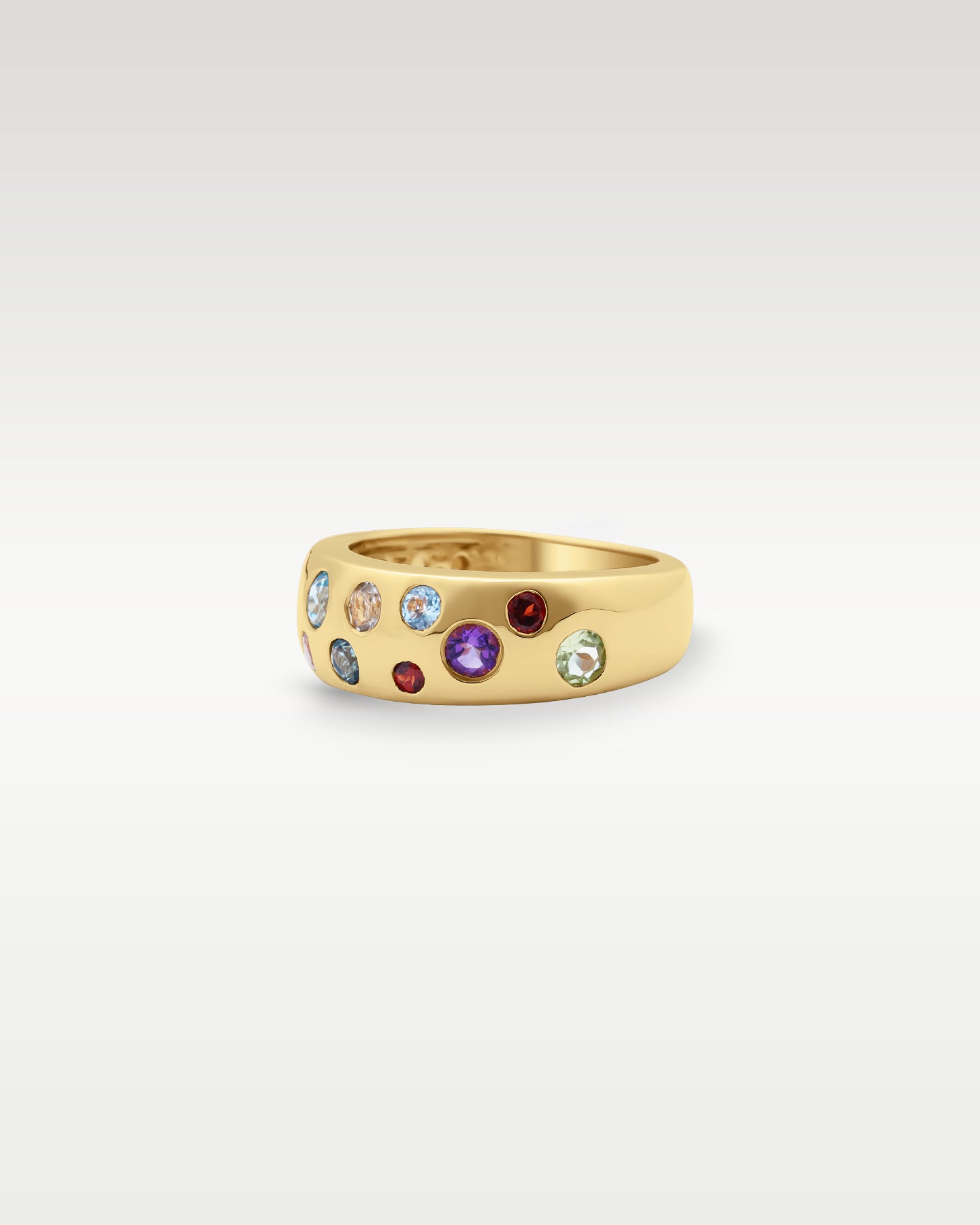14k Yellow Gold Rainbow Stone Ring | Noah's Fine Jewelry Frisco, Texas