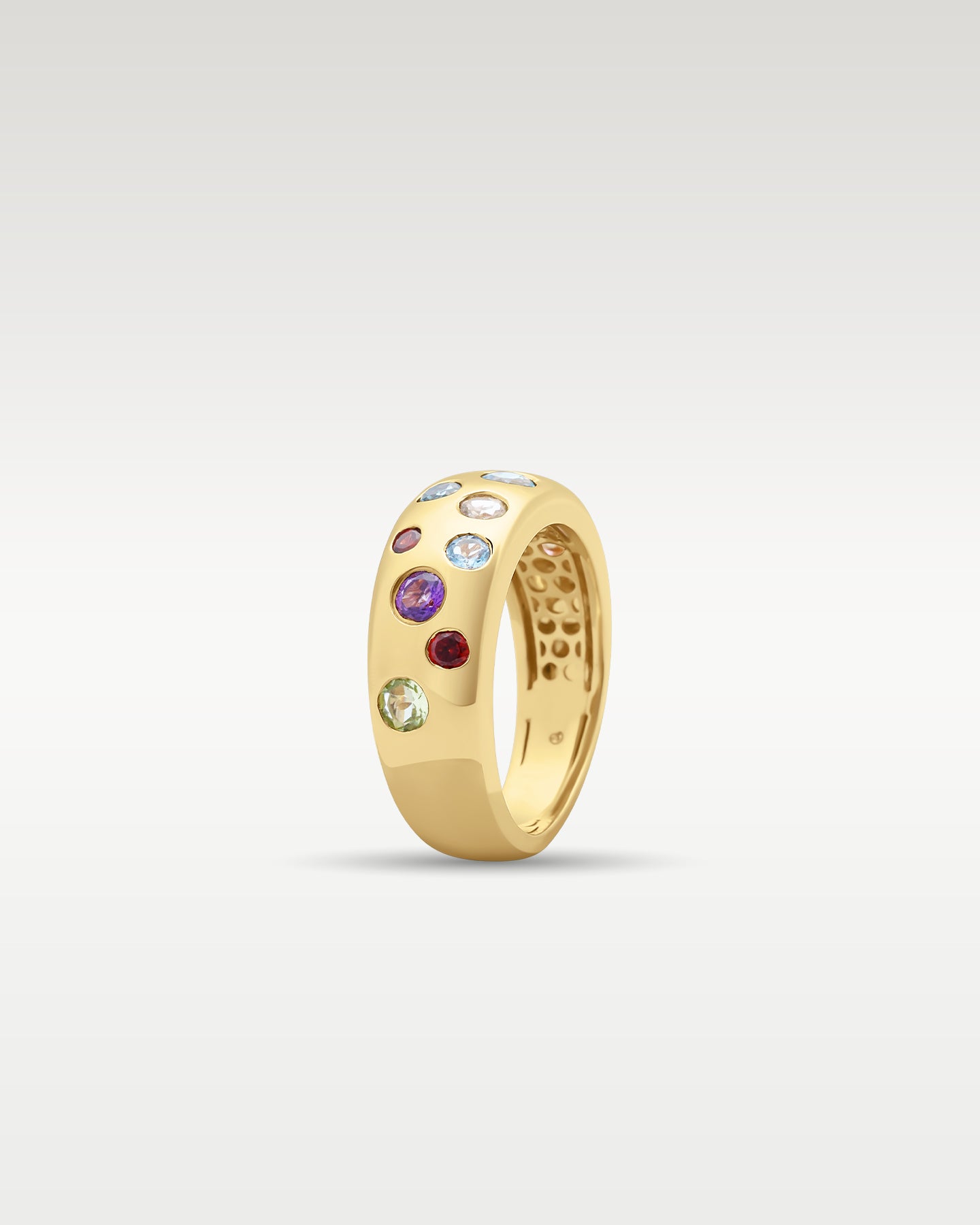 14k Yellow Gold Rainbow Stone Ring | Noah's Fine Jewelry Frisco, Texas