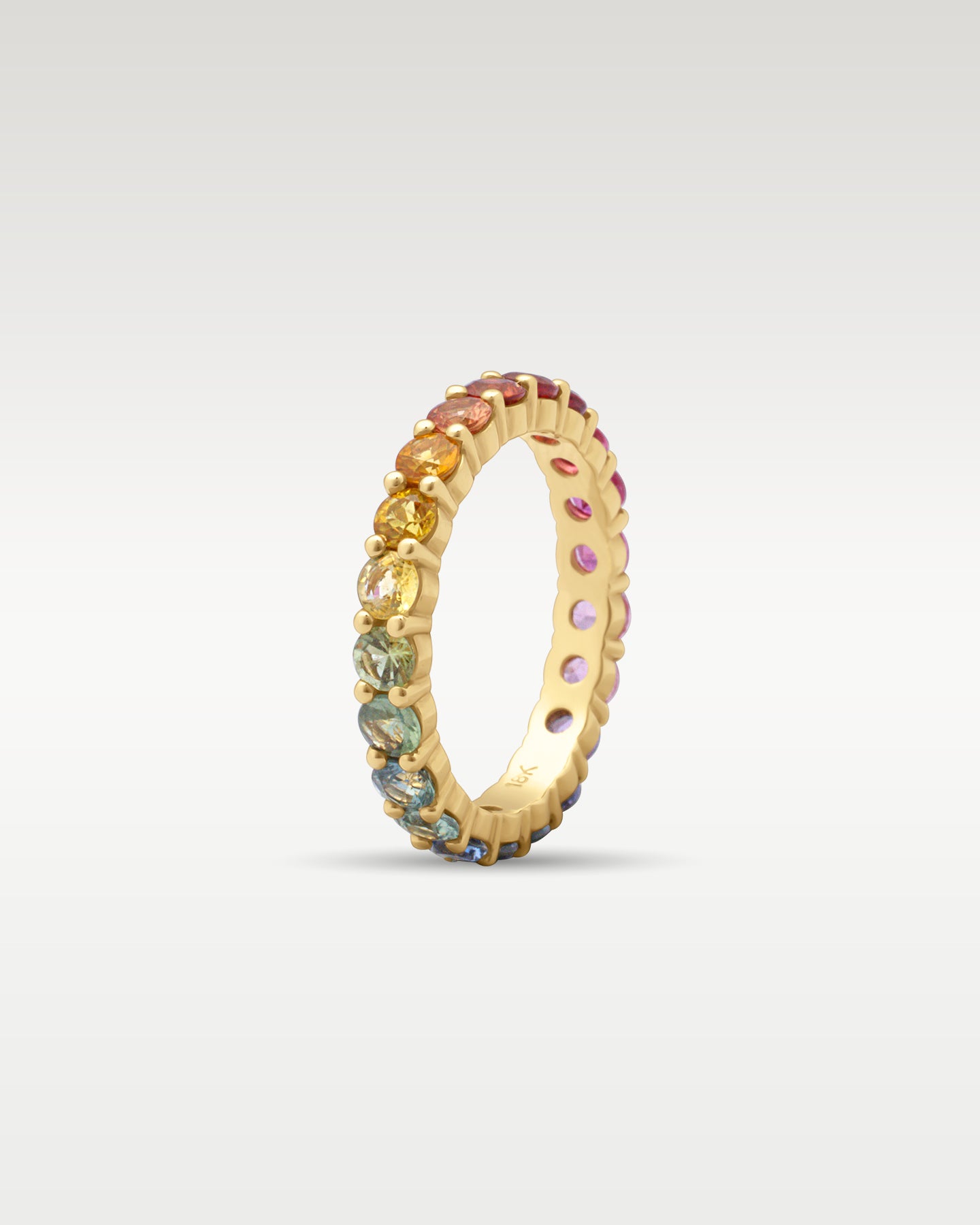 18k Yellow Gold Rainbow Sapphire Band | Noah's Fine Jewelry Frisco, Texas