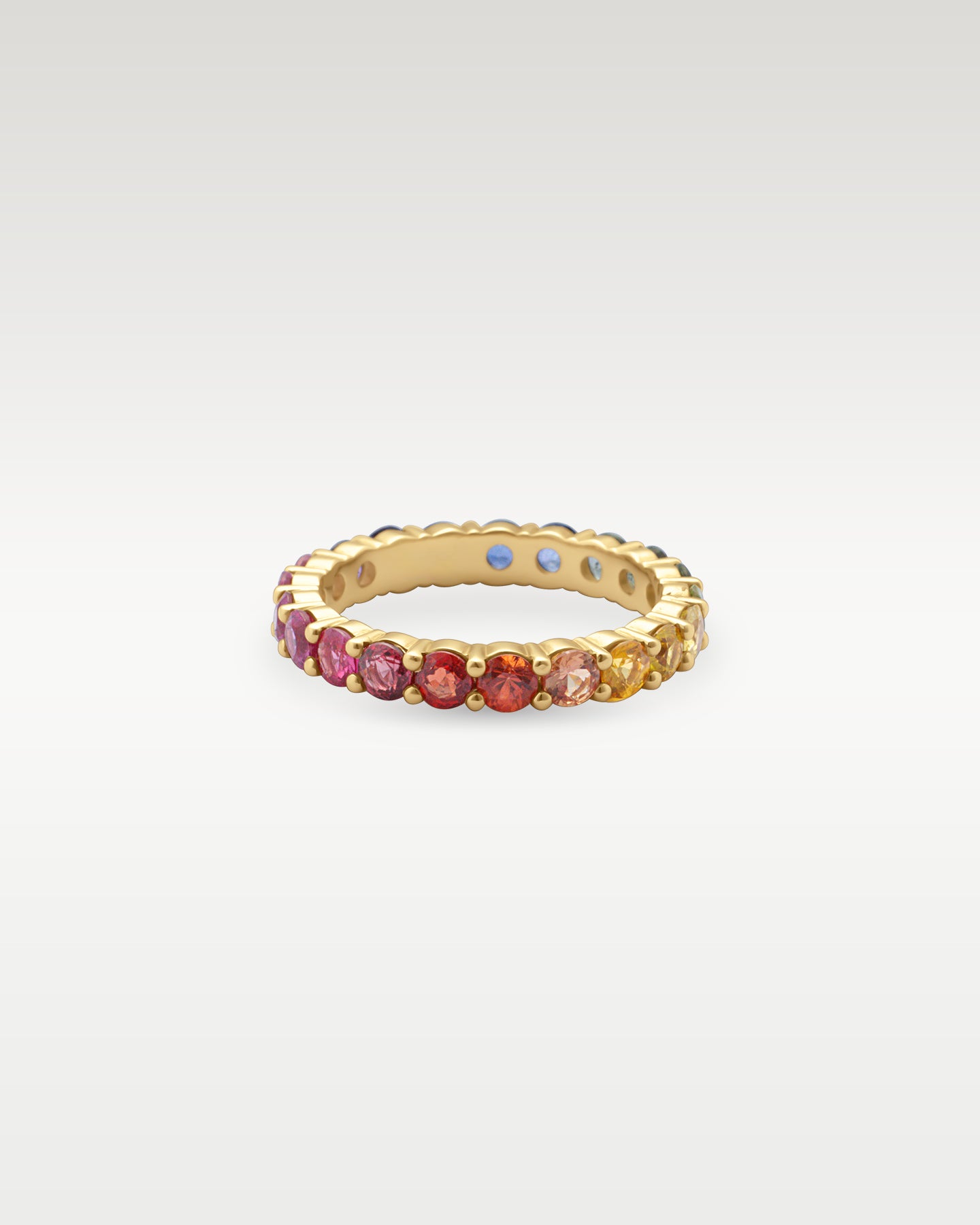 18k Yellow Gold Rainbow Sapphire Band | Noah's Fine Jewelry Frisco, Texas