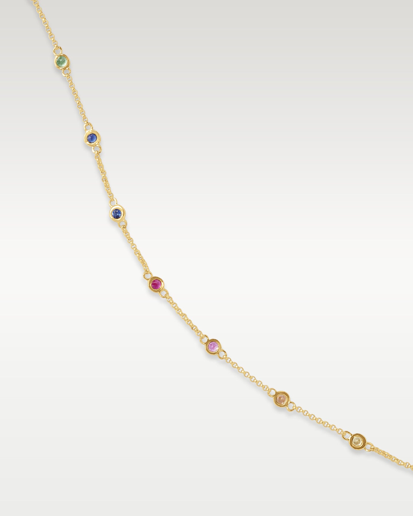 14K Gold Rainbow Station Necklace | Noah's Fine Watches & Jewelry Dallas