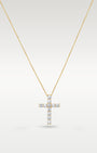 14K Gold Round Diamond Cross Pendant Necklace | Noah's Fine Watches & Jewelry TX