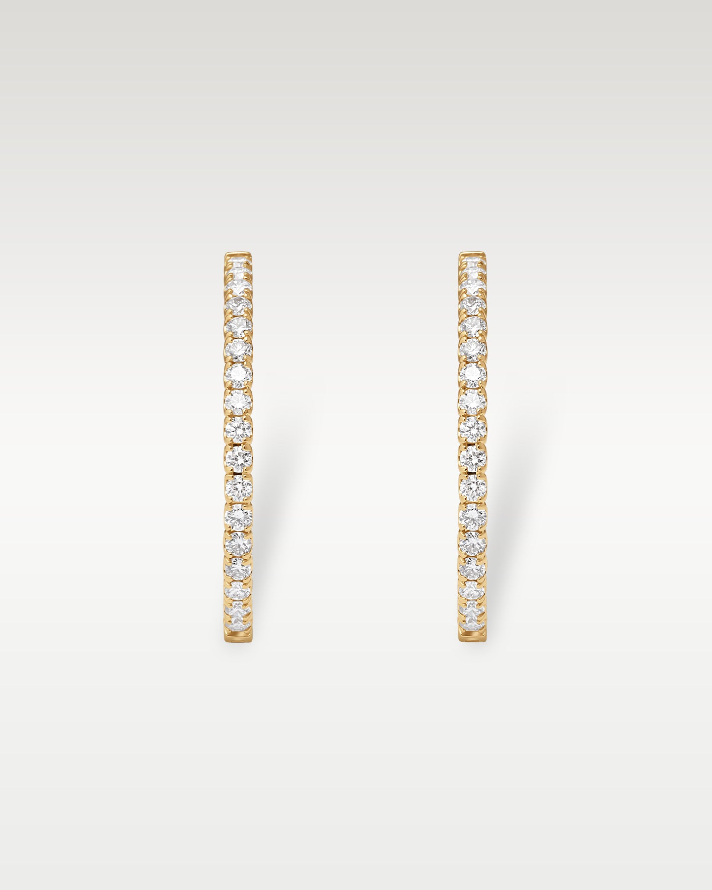 Yellow Gold Inside Out Diamond Hoop Earrings | Noah's Fine Jewelry Dallas