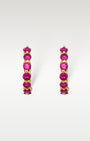 Oval Cut Rubellite & Garnet Hoop Earrings | Noah's Fine Jewelry & Watches Dallas
