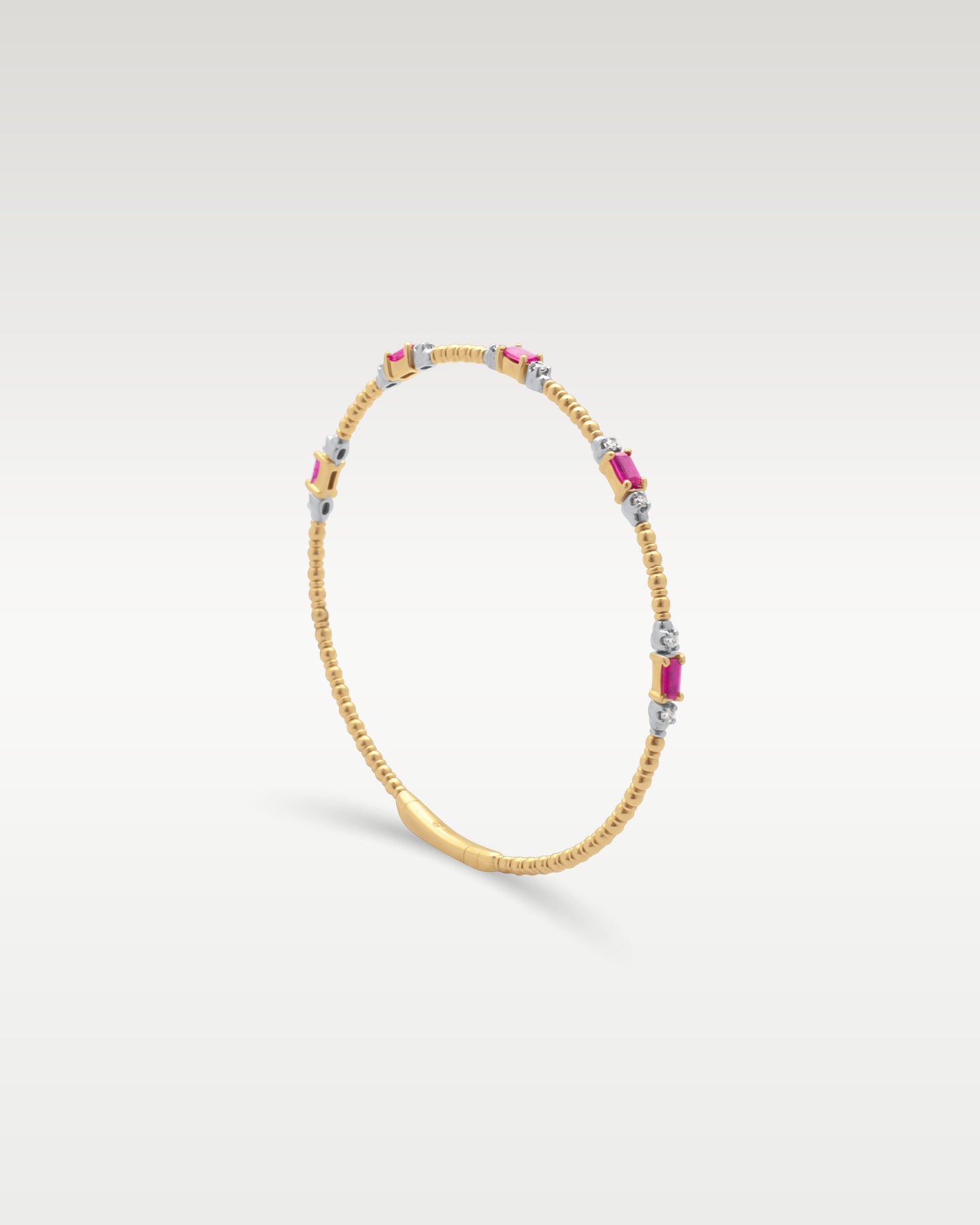 Gold Ruby Diamond Bangle Bracelet | Noah's Fine Jewelry and Watches Dallas