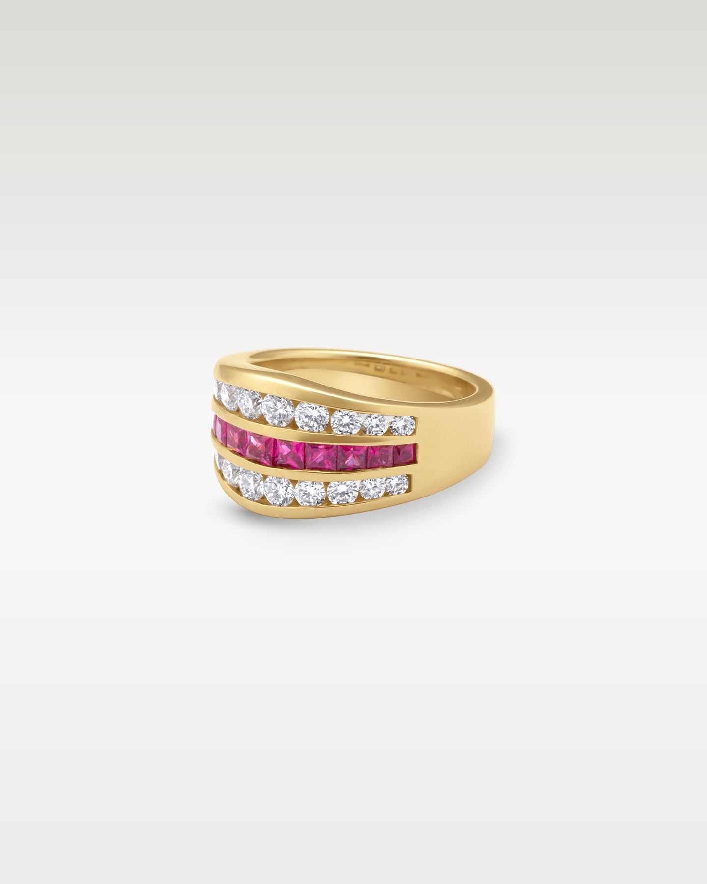 18k Yellow Gold Ruby and Diamond Ring | Noah's Fine Jewelry Frisco, TX