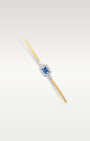 Gold Sapphire Diamond Flex Bangle Bracelet | Noah's Fine Jewelry and Watches Dallas
