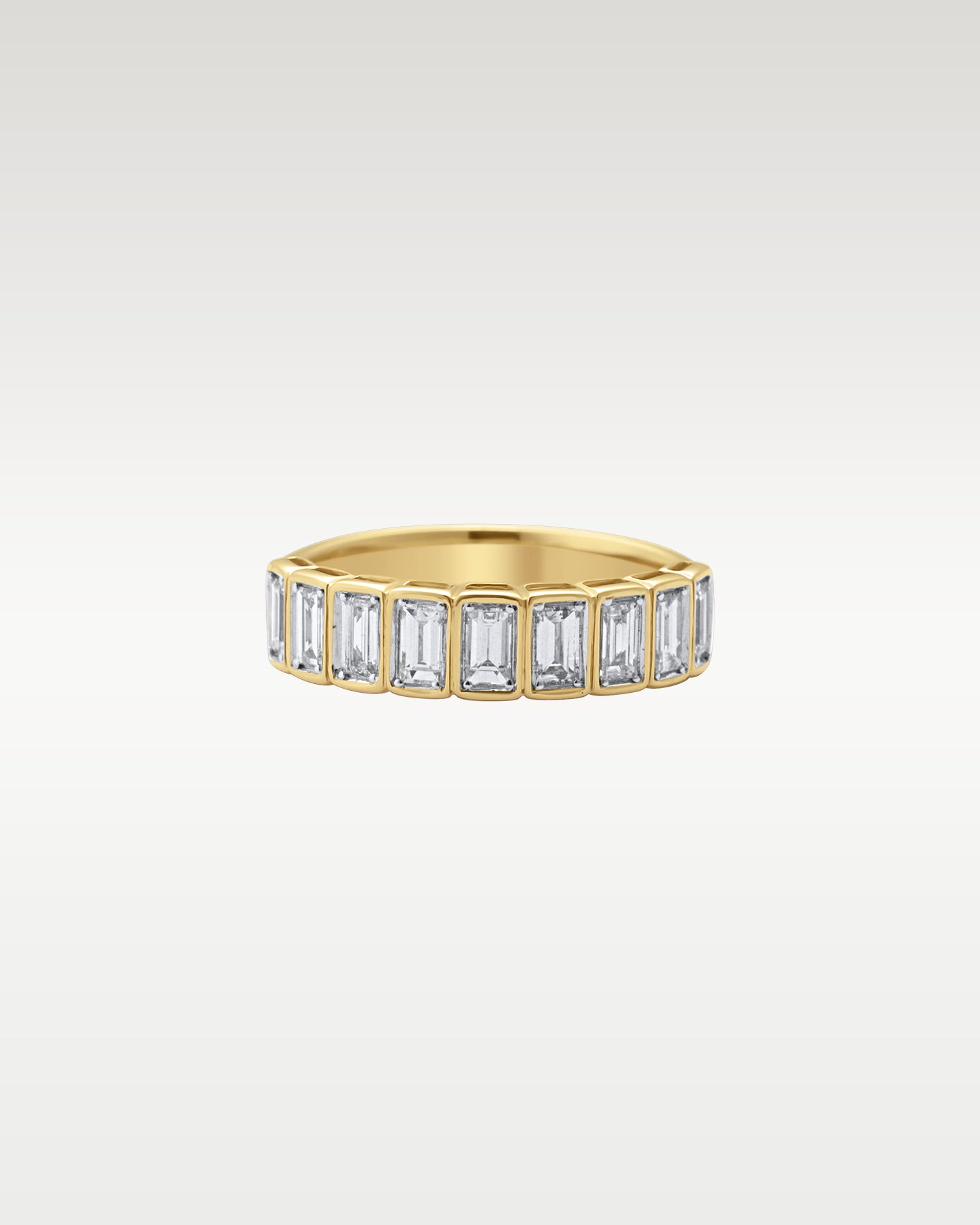 14k Yellow Gold Semi Eternity Baguette Diamond Ring | Noah's Fine Watches Frisco, Texas