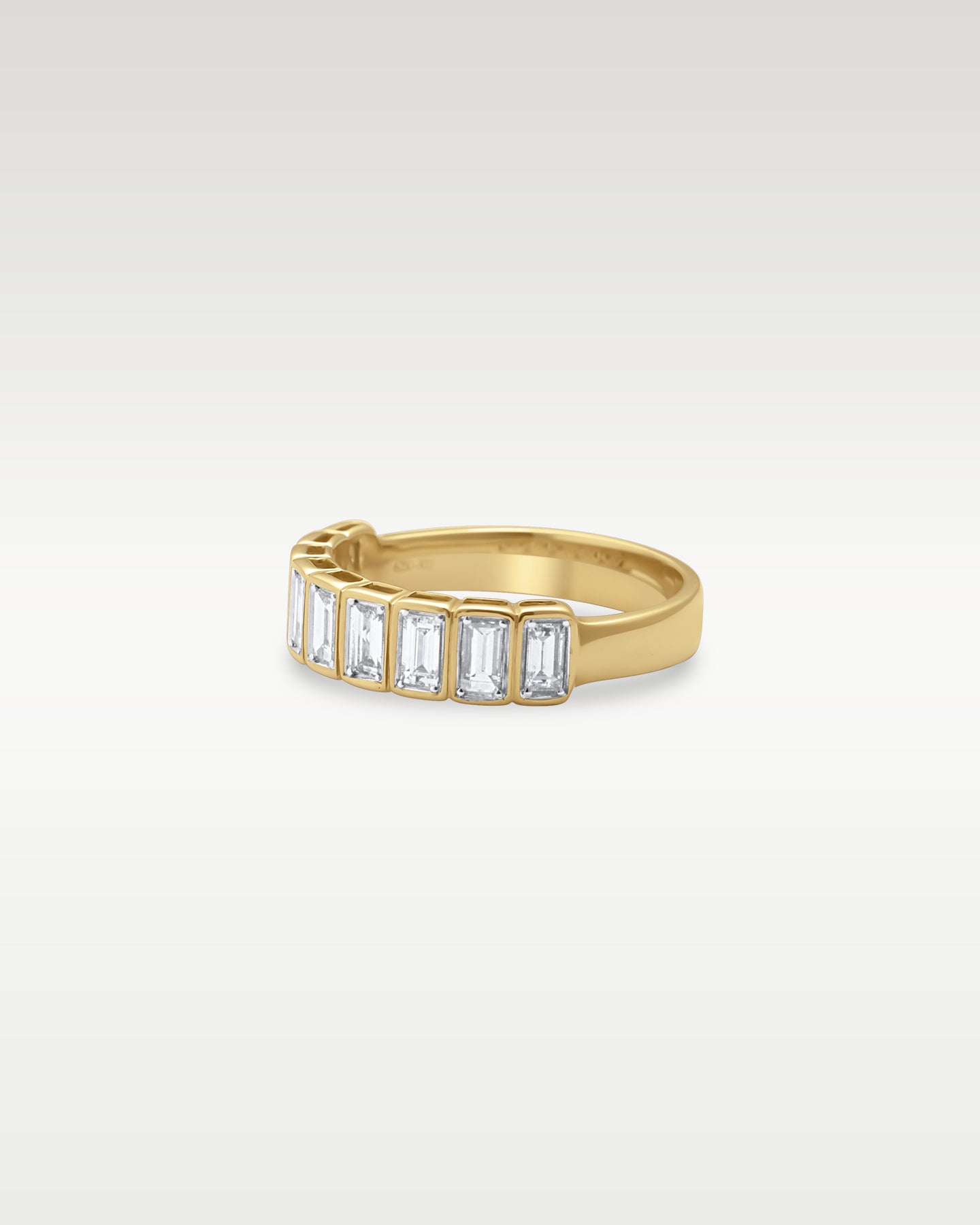 14k Yellow Gold Semi Eternity Baguette Diamond Ring | Noah's Fine Watches Frisco, Texas