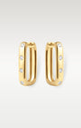 Yellow Gold Square Diamond Hoop Earrings | Noah's Fine Jewelry Dallas