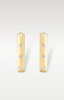 Yellow Gold Square Diamond Hoop Earrings | Noah's Fine Jewelry Dallas