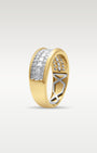 14k Yellow Gold Wide Dual Cut Diamond Band | Noah's Fine Jewelry Frisco TX