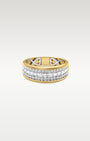 14k Yellow Gold Wide Dual Cut Diamond Band | Noah's Fine Jewelry Frisco TX