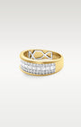 14k Yellow Gold Wide Dual Cut Diamond Band | Noah's Fine Jewelry Frisco TX