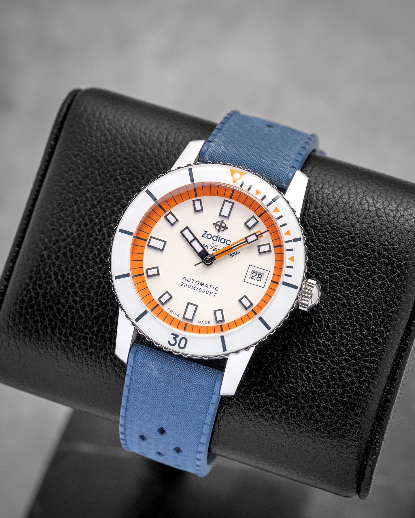 Zodiac Super Sea Wolf Z09270 Orange White Watch | Noah's Fine Watches and Jewelry Dallas