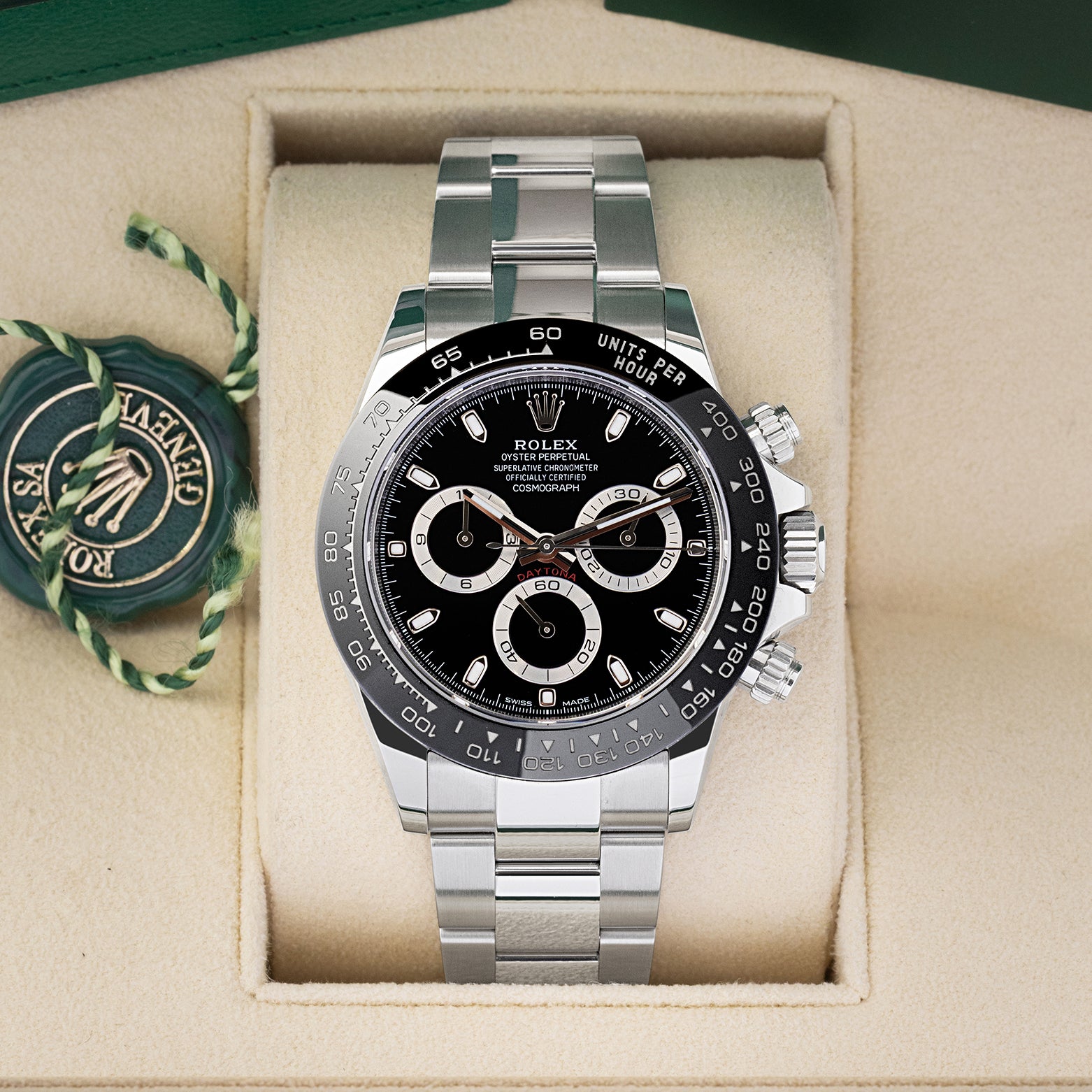 black dial Rolex Daytona 40 116500LN | Noah's Fine Mens Watches Dallas