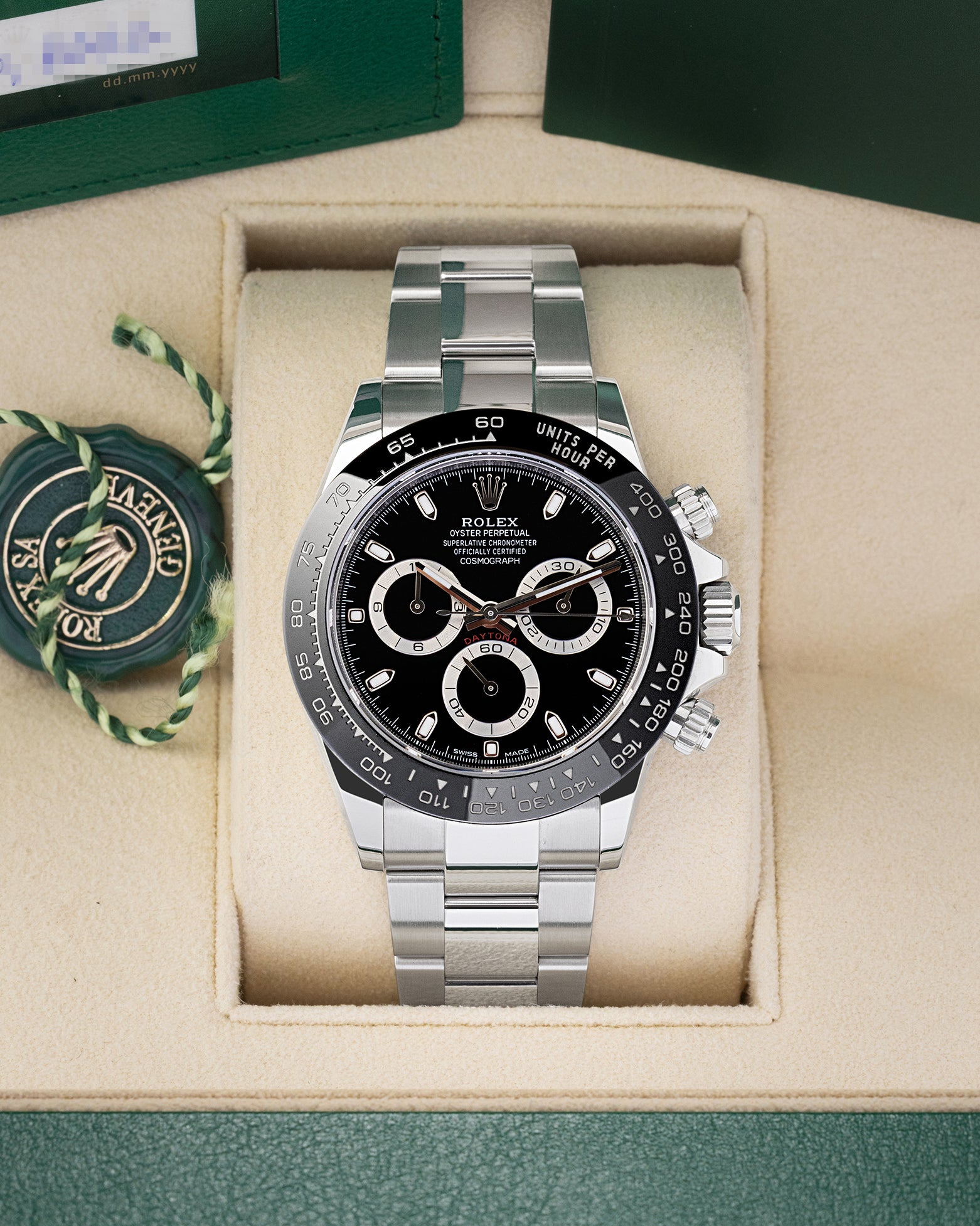 black dial Rolex Daytona 40 116500LN | Noah's Fine Mens Watches Dallas