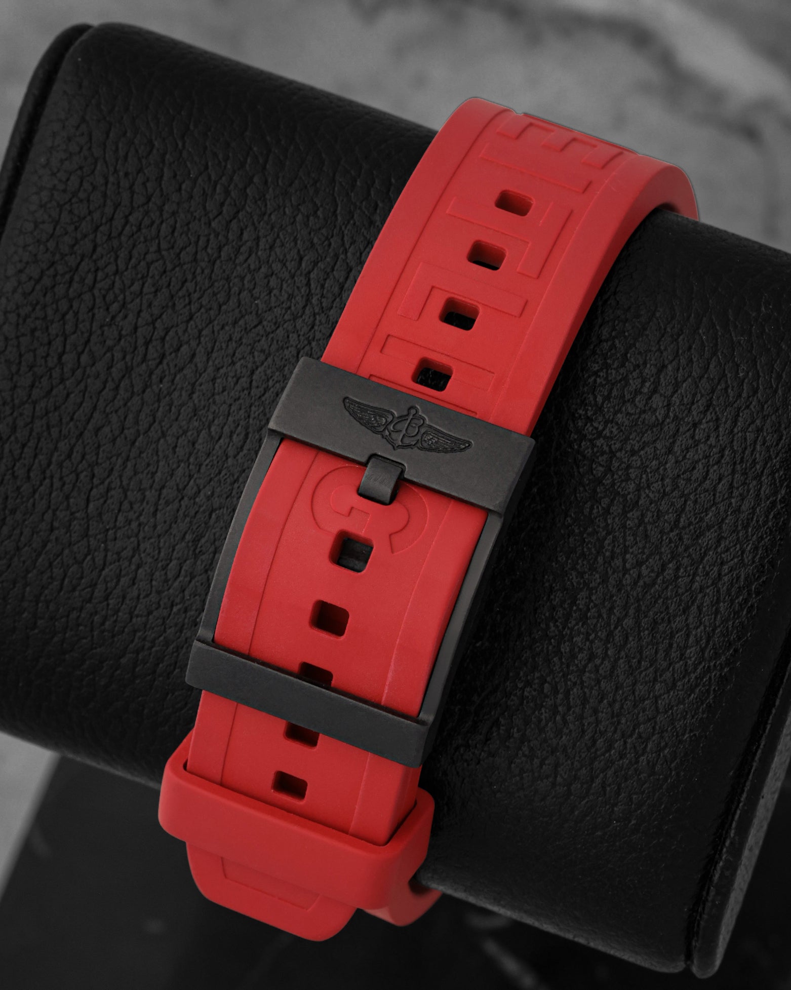 Red Diver Pro III rubber strap with Breitlight double tang buckle for Breitling Endurance Pro 44