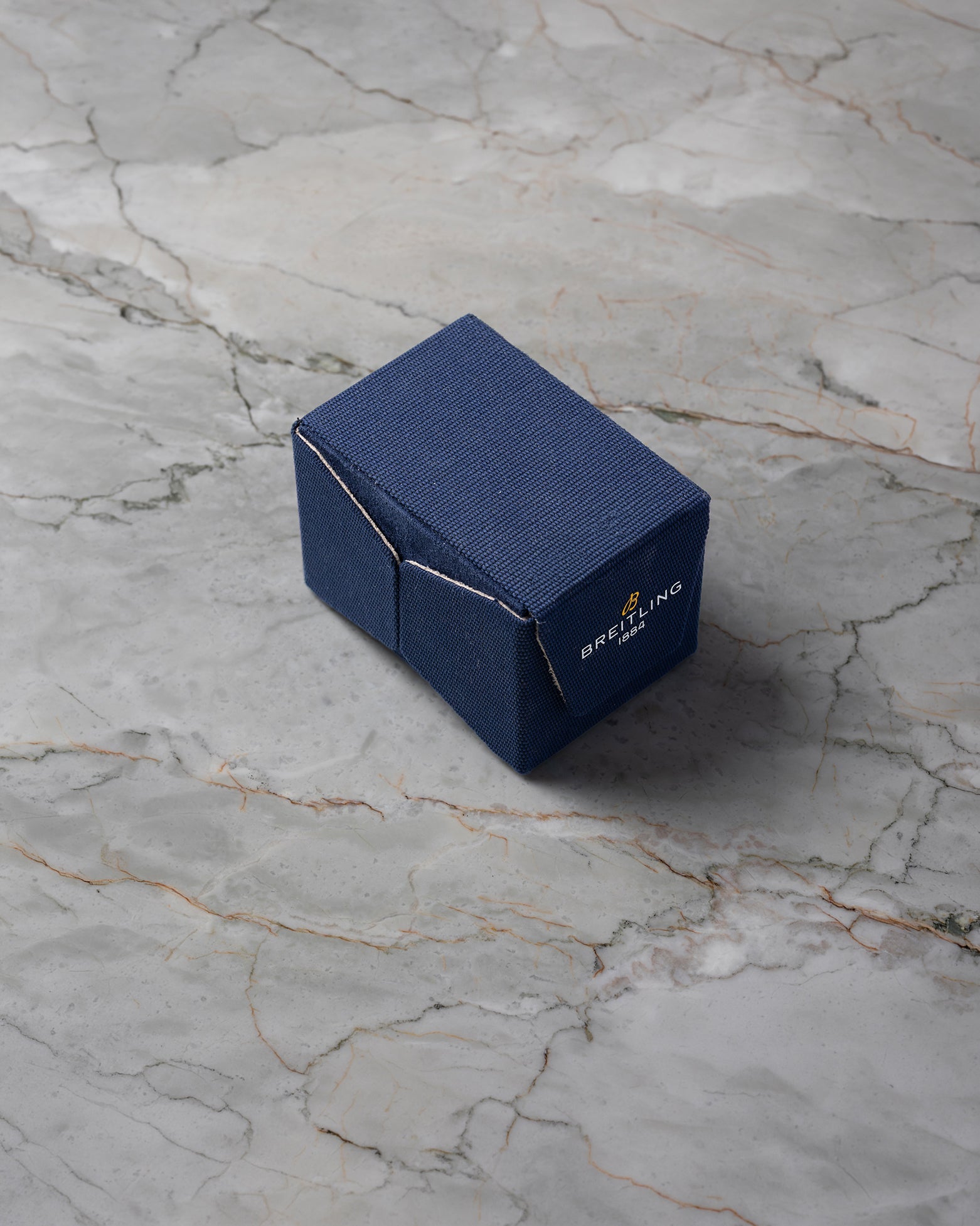 Original blue Breitling leatherette watch travel box accompanying the Navitimer Automatic 41 reference A17329