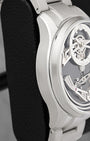 Side profile view of the 2024 Christopher Ward C1 Bel Canto Nero 41mm Grade 5 titanium case structure