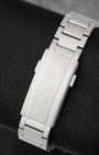 Rear view of the Grade 2 titanium Bader bracelet and folding clasp for Christopher Ward C1 Bel Canto Nero