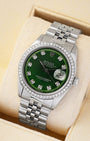 aftermarket diamond Rolex Datejust 36 1603 | Noah's Fine Watches & Jewelry
