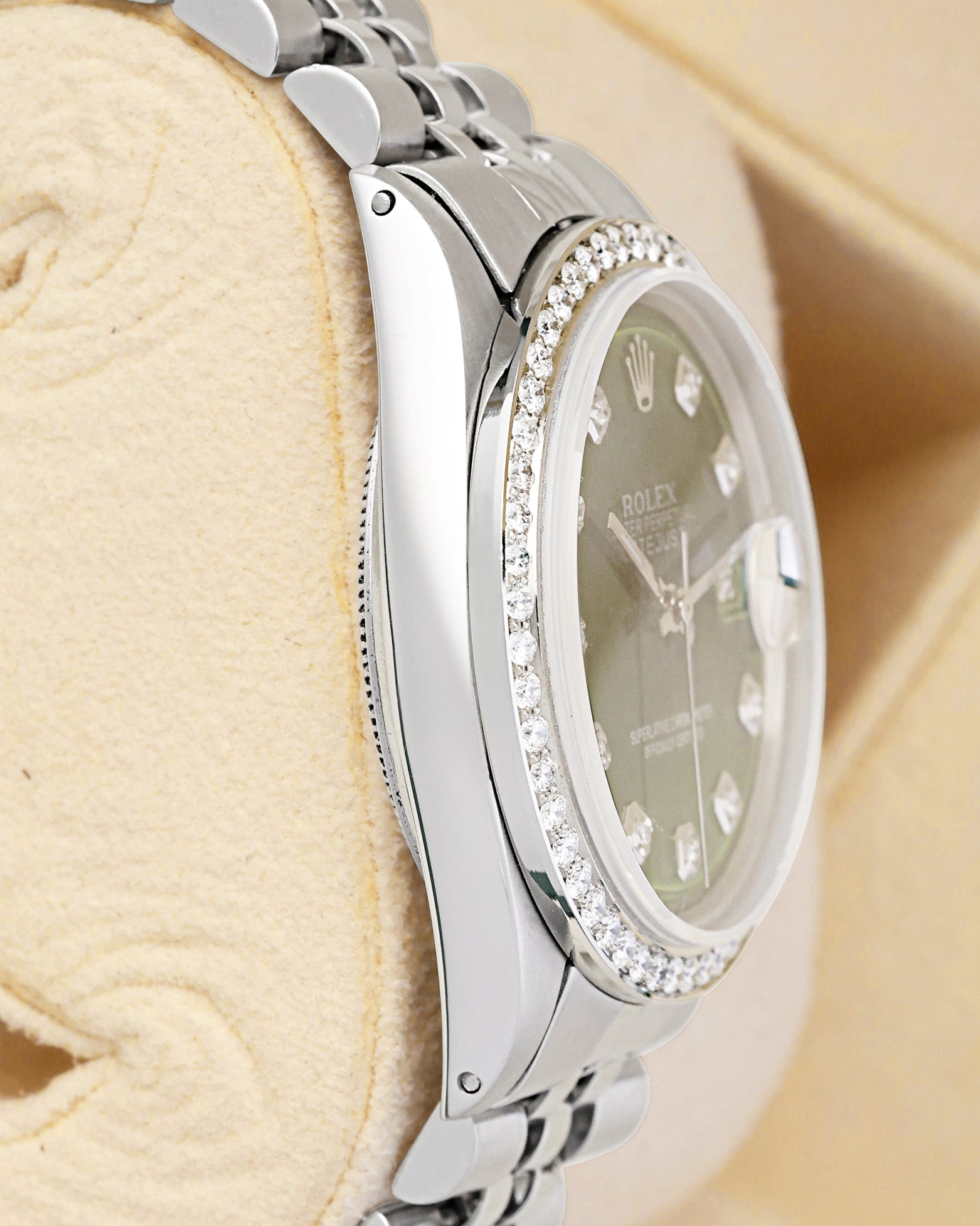 aftermarket diamond Rolex Datejust 36 1603 | Noah's Fine Watches & Jewelry