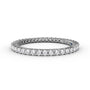 Fana 14k white gold diamond wedding ring, style W6123, showcasing a delicate 0.50 carat continuous circle of round brilliant diamonds in a classic shared prong layout