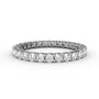 Fana 14k white gold diamond eternity band, style W6125, featuring a continuous circle of 1.0 carat round brilliant diamonds in a low-profile shared prong setting