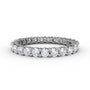 Fana 14k white gold diamond eternity band, style W6126, featuring a continuous circle of 1.25 carats of round brilliant diamonds in a shared prong setting
