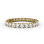 Fana 14k yellow gold diamond eternity ring, style W6126, showcasing a 1.25 carat continuous full circle of round brilliant diamonds in a warm shared prong setting