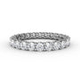 Fana 14k white gold diamond eternity ring, style W6127, showcasing a 1.44 carat continuous full circle of round brilliant diamonds in a timeless shared prong layout